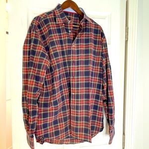 Paul & Shark Yachting Blue Plaid Shirt Long Sleeve Button Men's
Size 44/XL